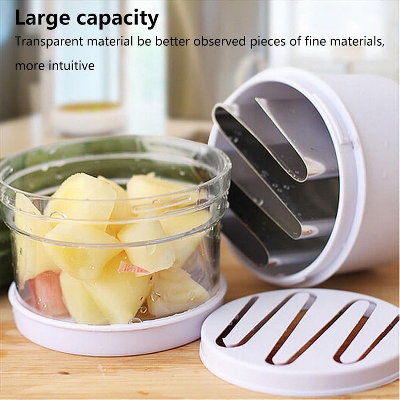 Stainless Steel Garlic Press and Onion Chopper - Manual Vegetable
