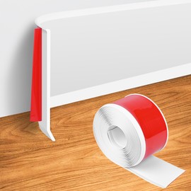 Wall Baseboard Molding Trim 4 Inch x 26 Feet Peel and Stick Trim Molding Flexible Self-Adhesive Vinyl Cove Base Trim Strip for Wall, Floor, Corner and Home Decor, White