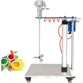 Mezclador Neumático, Agitador De Pintura De Elevación Automática, Altura Ajustable De Acero Inoxidable, para Agitador De Revestimiento para Mezclar Pintura, Tinte, Hidrosol
