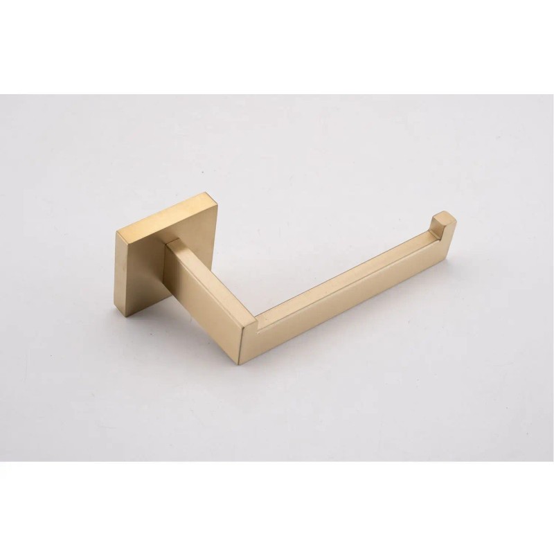 Bathroom Hardware Set Brushed Brass Wall Mounted Contemporary Design 25in