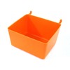 JSP Manufacturing Small Plastic Orange Pegboard Storage/Part Bins (5)