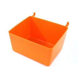 JSP Manufacturing Small Plastic Orange Pegboard Storage/Part Bins (5)