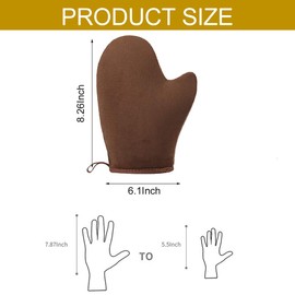 Self-tanning gloves, tanning glove for self-tanner, waterproof glove, self-tanning glove for tanning cream and exfoliation, self-tanning mitt applicator for face and body, brown