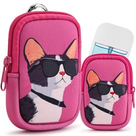 YagCu Cat Hand Sanitizer Spray Case, Portable Hand Sanitizer Holder, Mini Pouch, Zippered Pouch Case, Fashion Accessory with Snap Hook 1FL OZ