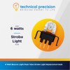 Technical Precision 6W Beacon Light Flash Tube Strobe Light Replacement