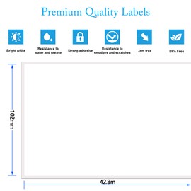 USUPERINK 3 Roll Compatible for Brother RDS01U2 White Continuous Paper Label Mobile Solutions Barcodes Tapes 4" x 145"(102mm x 42.8m) use in for TD-4000 TD-4100N Printer