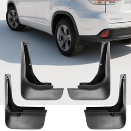 Yldqcfu Mud Flaps for Toyota Highlander 2012-2014， Heavy Duty No-Drill Mud Guards & Splash Guards， All-Weather Protection (Set of 4)