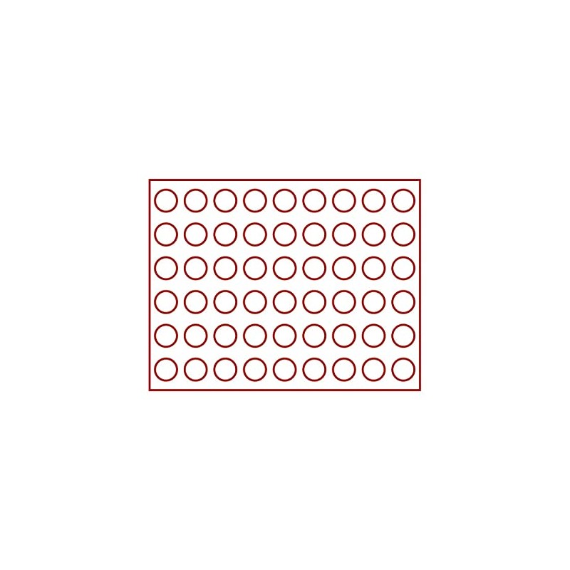 Lindner 2364-2154E NERA M coin case with a light red