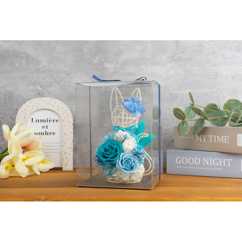 Korolla Seina Preserved Flower White Cat Black Cat Flower Gift