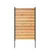 No Dig Wood Privacy Screen Fence Panel, 61" H x