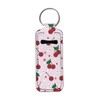 Baxinh Cherry Printed Chapstick Holder Keychain, Neoprene Chapstick Lip Balm