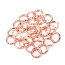 6mm Open Jump Rings, Metal Jewellery Making Findings Connector Rings, Rose gold