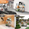 TORACK Garden Tool Organizer with Wheels, Rakes Shovels Yard Tools