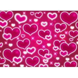 Dudaacvt 7X5FT Pink Heart Photo Backdrop 90s Backdrops for Photoshoot Valentine's Day Backdrop Women Men Happy Birthday Photography Background Banner Photo Booth Studio Props D765