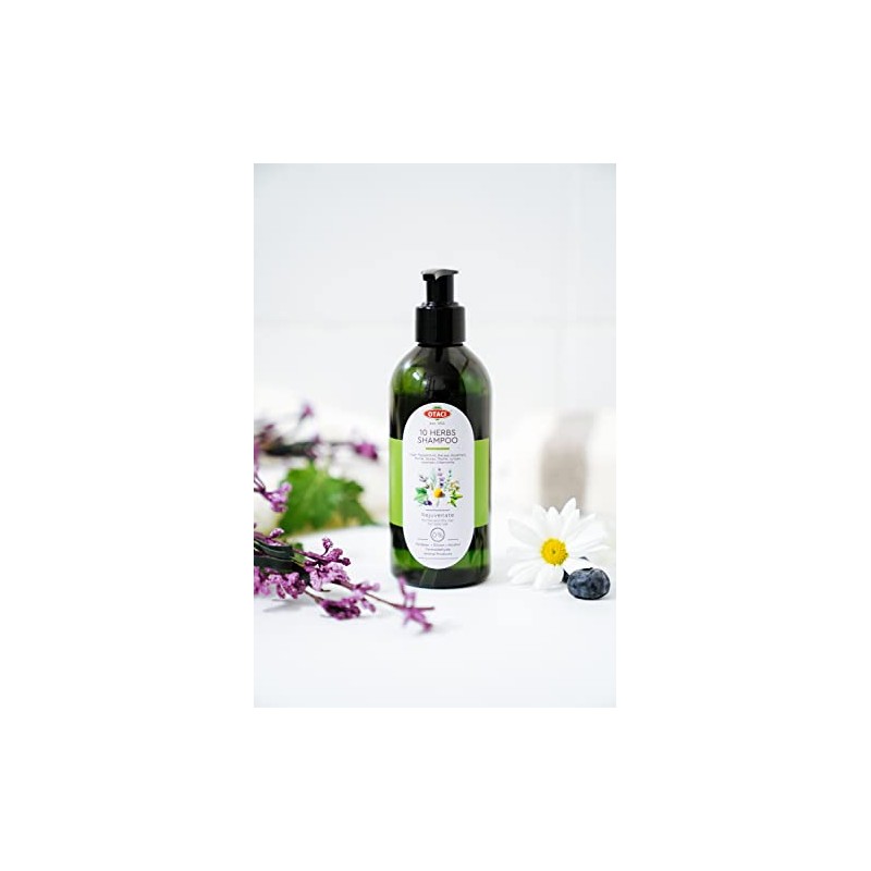 10 Herbs Rejuvenate Shampoo for Bright and Shiny Hair, Sage,