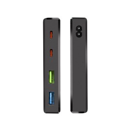 SBS GaN Charging Station with 4 Ports - Ultra Fast Charging with 2 x USB & 2 x USB C - 4-Way Charging Station with PD Power Delivery Technology