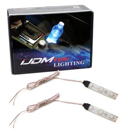iJDMTOY 3-SMD LED Cup Holder, Glove Box, Ashtray Accent Lighting Strip Lights, Xenon White
