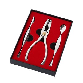 3Pcs Seafood Tools Set - Lobster Crab Leg Crackers Nut Crackers and Stainless Steel Seafood Spoon and Forks Set Gift with Package Box