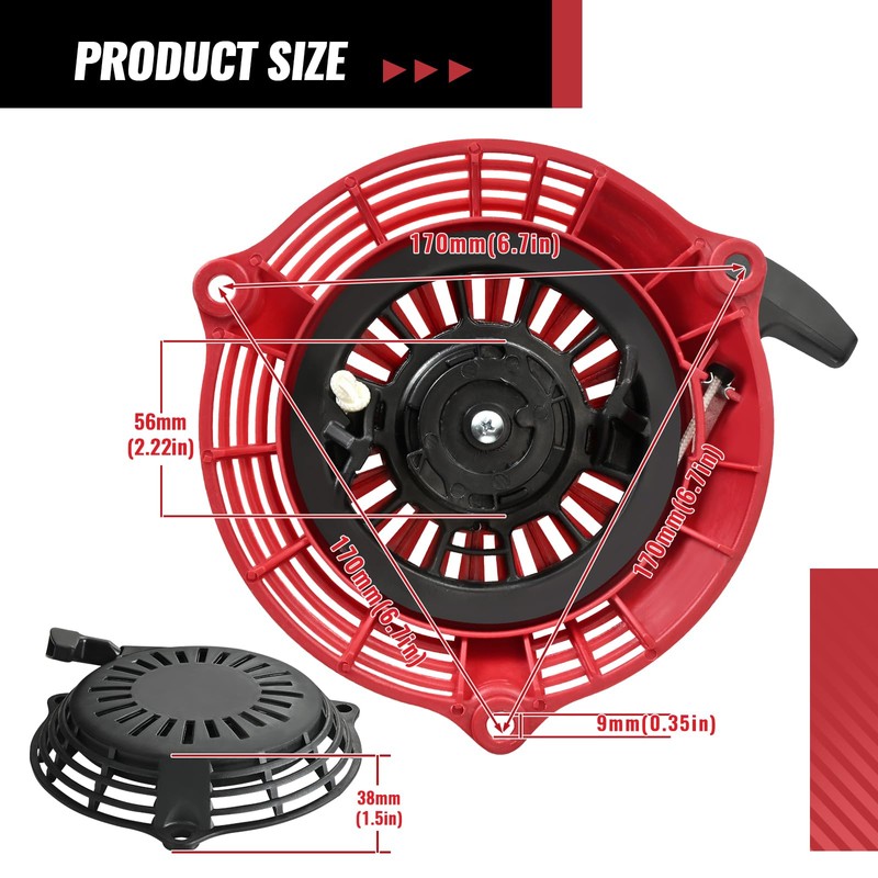 Moroxi GCV160 Pull Start Recoil Starter Compatible with Honda GCV160
