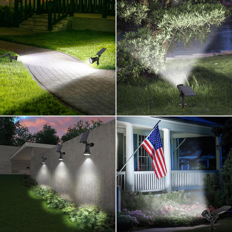 4-Pack Solar Spot Lights for Outside, 30LEDs Solar-Powered Lights Outdoor