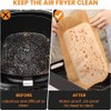 Backpapier für Heißluftfritteuse, 125 Stück 22x14cm Rechteckig Airfryer Backpapier Pergamentpapier