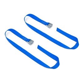 PowerTye 1.5in x 4ft Special Edition Heavy-Duty Lashing Strap with Heavy-Duty Buckle - Made in USA - 300 lb. Working Load Limit - Blue - 2-Pack