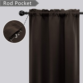 Mrs.Naturall Brown Valances for Bathroom Windows Insulated Farmhouse Vintage Rustic Country Valance for Kitchen Living Room Bedroom Dark Chocolate Coffee 52 x 18 Inch Length