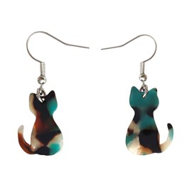 ROSTIVO Cat Earrings for Women Cute Lightweight Acrylic Animal Earrings