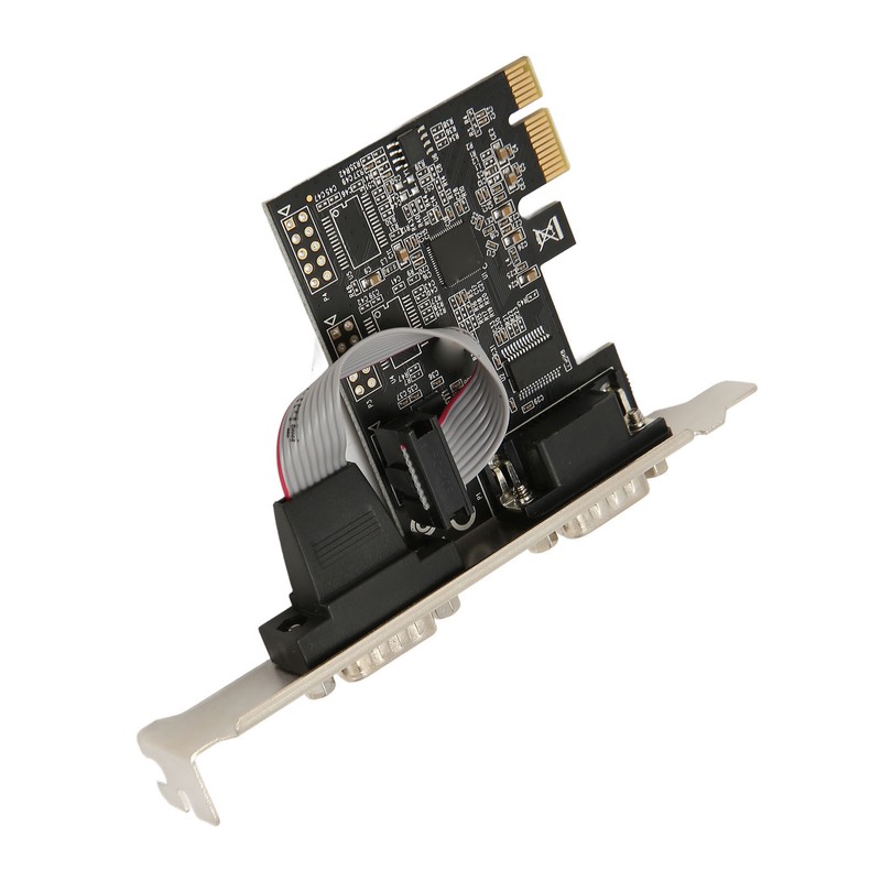 2 Port PCI Express RS232 DB9 Serial Port Card PCIe