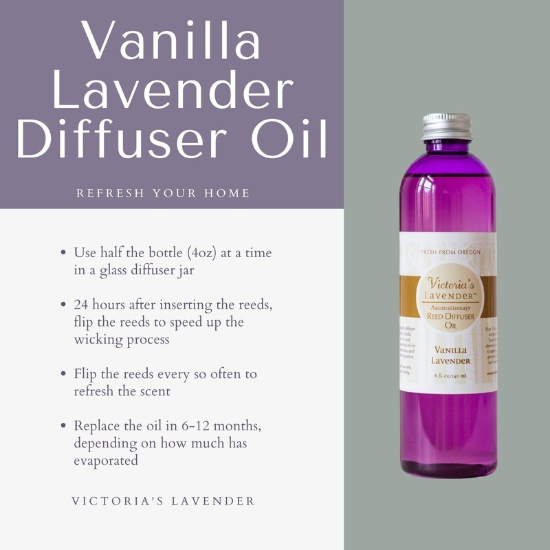 Vanilla Lavender Essential Oil Scent - Diffuser Oil for Reed