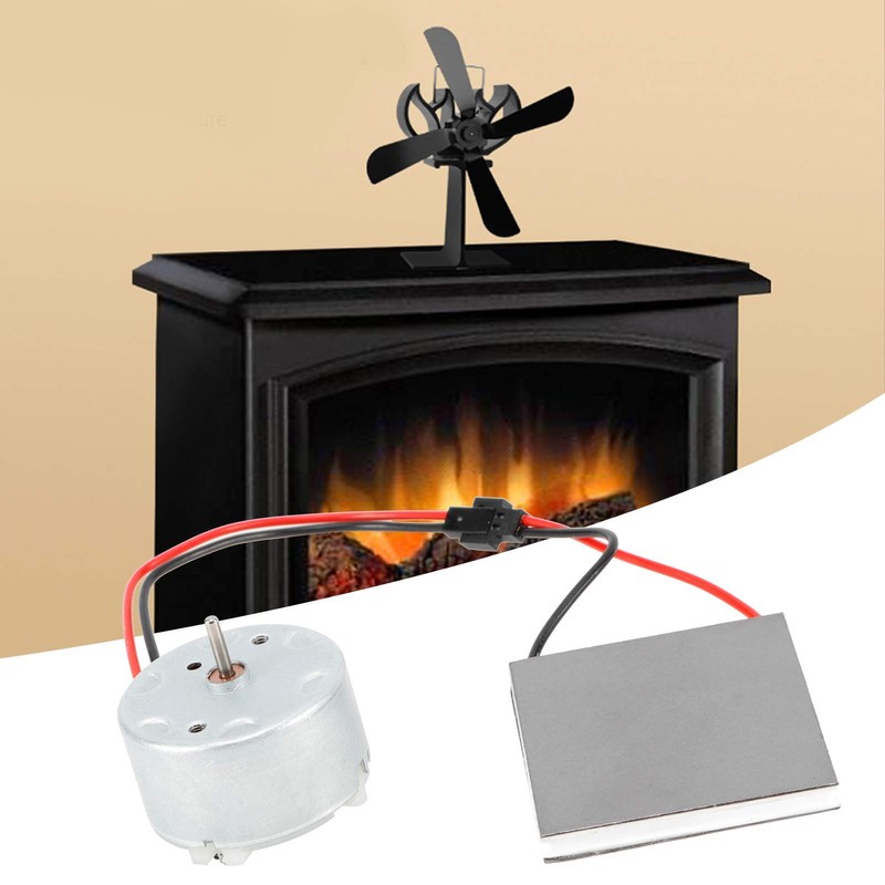 Zerodis Fireplace Fan Generator Blade Fireplace Fan Electric Generator Motor