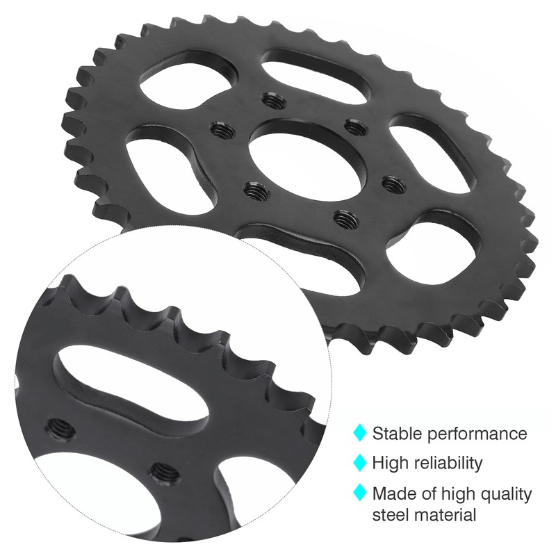 428 37 Teeth 6Pcs Holes Steel Rear Sprocket Electric Bicycle