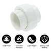 sourcing map 2Pcs 1-1/2" UPVC Union Coupling Pipe Fitting (Socket