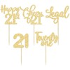 Paquete de 30 adornos para magdalenas de feliz cumpleaños 21