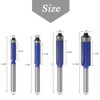 Mesee 4 Pieces Top End Bearing Flush Trim Router Bits