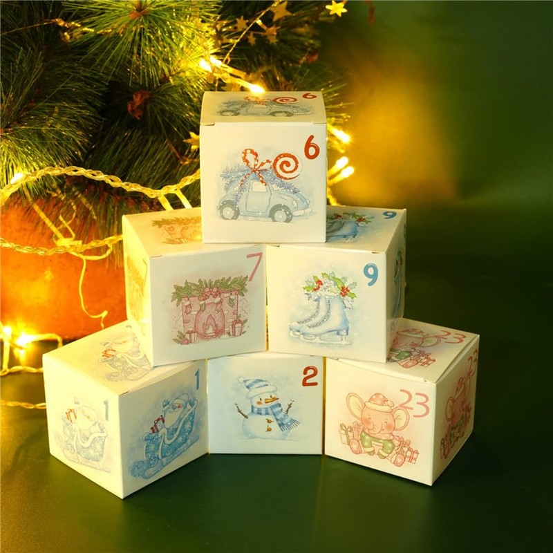 moin Moin 2411ra502 Advent Calendar Box, Only Unfilled Paper Box,