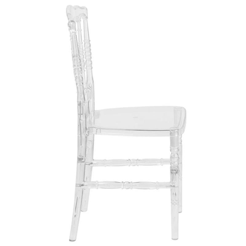 Flash Furniture Flash Elegance Napoleon Stacking Chair In Crystal Ice