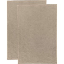 Erwin Müller Terry Tea Towel Pack of 2 Cotton Beige Size 50 x 70 cm