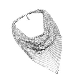 COLORFUL BLING - Gargantilla de lentejuelas con borlas y flecos gruesos, collar grueso para mujer, joyería de disfraz, Metal, Aleación.