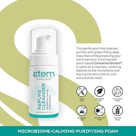 STEM Natural Intelligence Limpiador Espumoso Stem Repure Gel Exfoliante Facial De Lujo Para Mujeres Limpiador Corporal Y Facial Para Mujeres Cuidado D