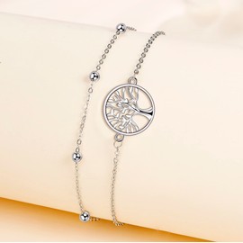 J.MUEN Women's Bracelet, 925 Silver, for Birthday, Mother's Day, Christmas, Gift for Mum, Wife, Girlfriend, Sterling Silver