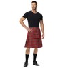 Men's Kilt Tartan Scottish Traditional Highland Wedding Kilt Outfit Red