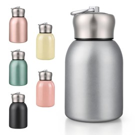 Mini Termos, 300 ml de Agua de Acero Inoxidable Aislada al Vaco, Botellas de Agua a Prueba de Fugas, Termo para Mantener Caliente y Fra para El Hogar 
