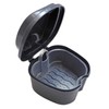 Grey Denture Bath - Storage Container for Soaking Dentures, Retainers