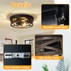 ZHU YAN Farmhouse Flush Mount Ceiling Light,3-Light Ceiling Light Fixture