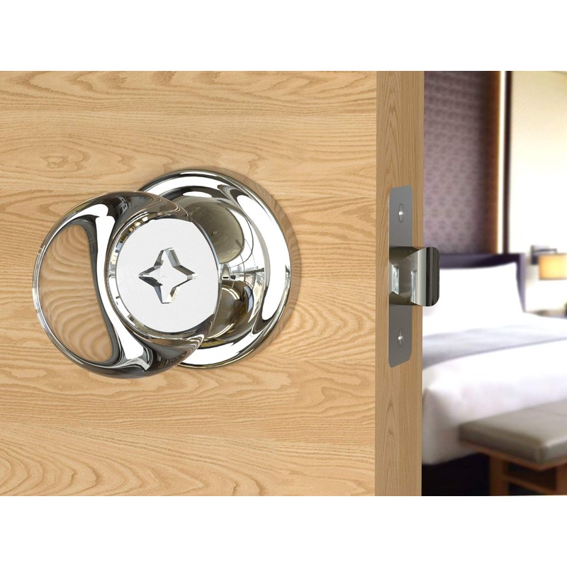 Kobelle Passage Round Ball Crystal Door Knobs Polished Chrome Round