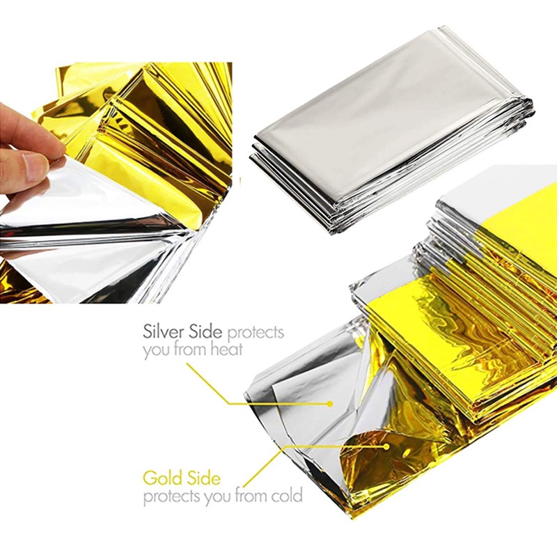 10 x Thermal Emergency Blanket for Road Protection Windproof Cold