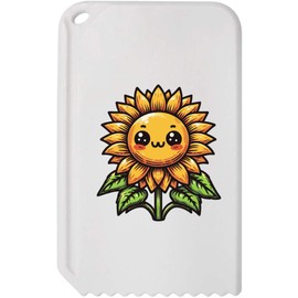 Azeeda 'Kawaii Sunflower' Plastic Ice Scraper (IC00035593)