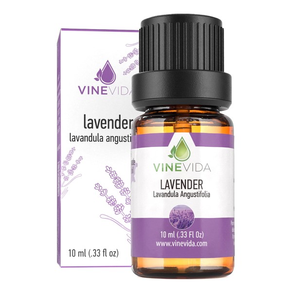 VINEVIDA Lavender Essential Oil for Sleep (10 ml) Pure, Relaxing Scent, Ideal for Aromatherapy, DIY