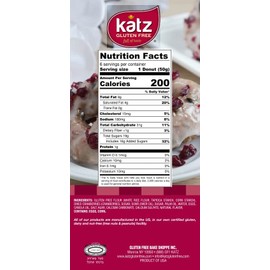 Katz Gluten Free Cranberry Donuts | Dairy Free, Nut Free, Soy Free, Gluten Free | Kosher (3 Packs of 6 Donuts, 10.5 Ounce Each)